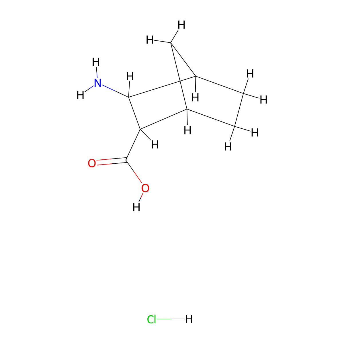 3-Aminobicyclo[2.2.1]heptane-2-carboxylic acid hydrochloride molecular structure, CAS 1217838-23-7