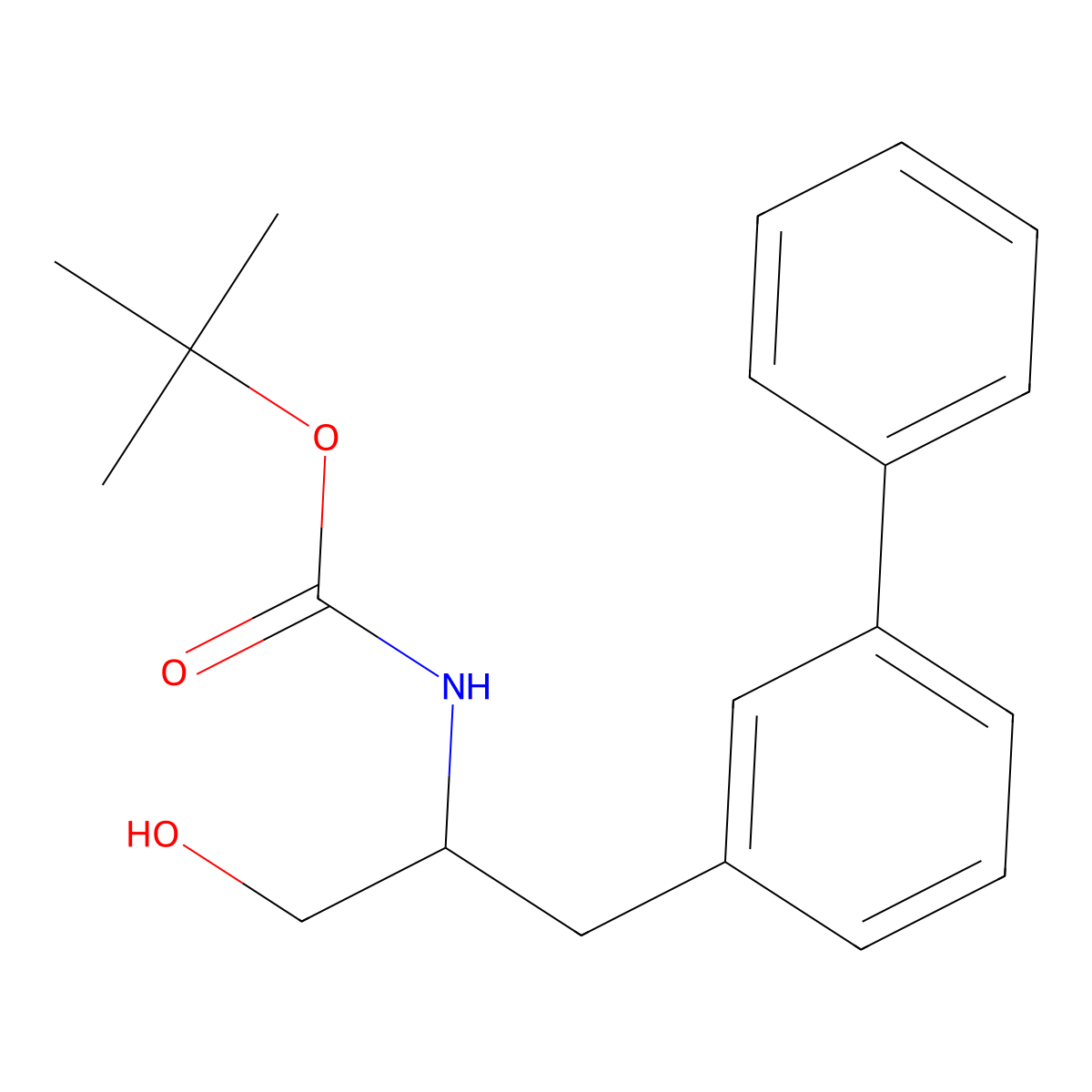 N-[(1R)-2-Hydroxy-1-[(3-phenylphenyl)methyl]ethyl](tert-butoxy)carboxamide molecular structure, CAS 1217846-45-1