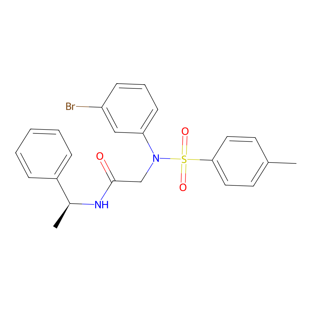 2-[(3-Bromophenyl)[(4-methylphenyl)sulfonyl]amino]-N-[(1S)-1-phenylethyl]acetamide molecular structure, CAS 1217847-31-8