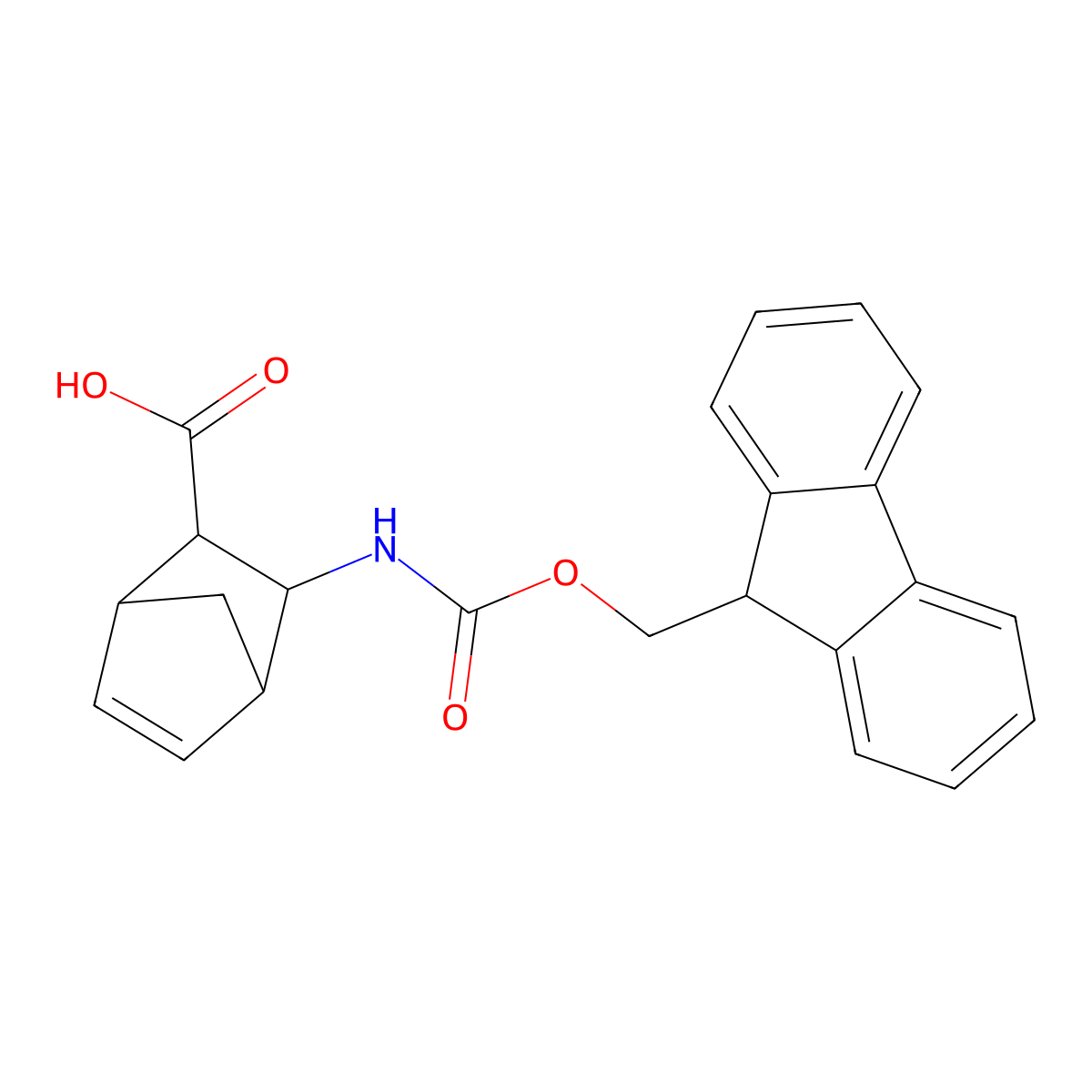 Fmoc-3-endo-aminobicyclo[2.2.1]-hept-5-ene-2-endo-carboxylic acid molecular structure, CAS 1217848-39-9