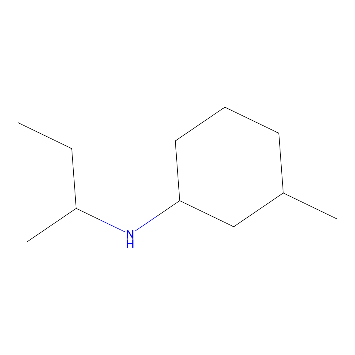 N-(butan-2-yl)-3-methylcyclohexan-1-amine molecular structure, CAS 1217853-53-6
