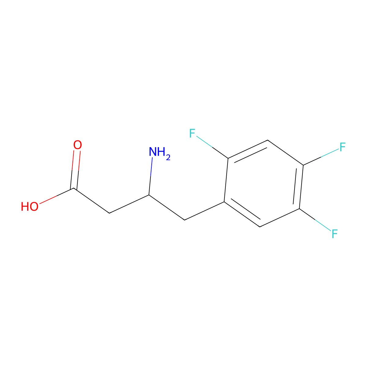 (s)-3-Amino-4-(2,4,5-trifluorophenyl)butanoic acid molecular structure, CAS 1217854-08-4