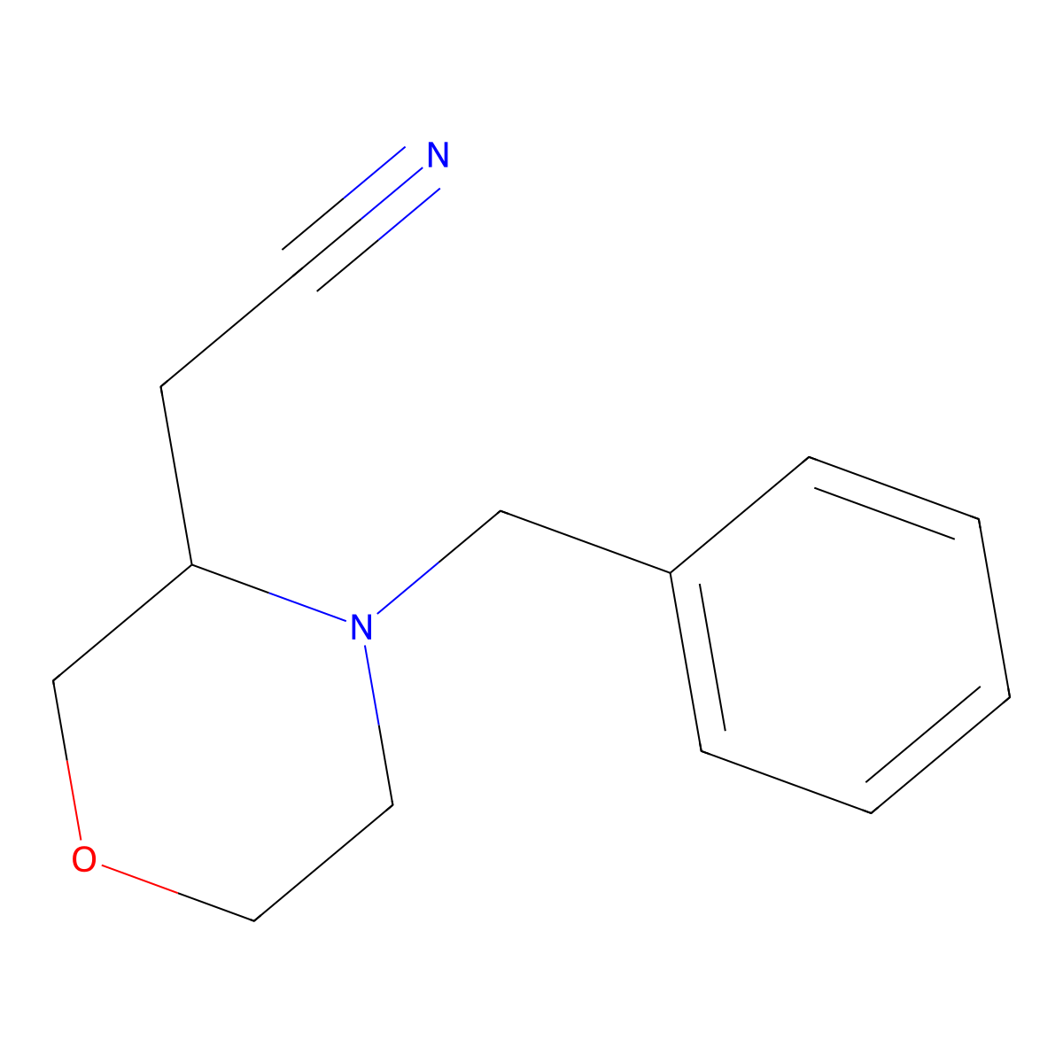 (S)-4-Benzyl-3-cyanomethylmorpholine molecular structure, CAS 1217855-96-3