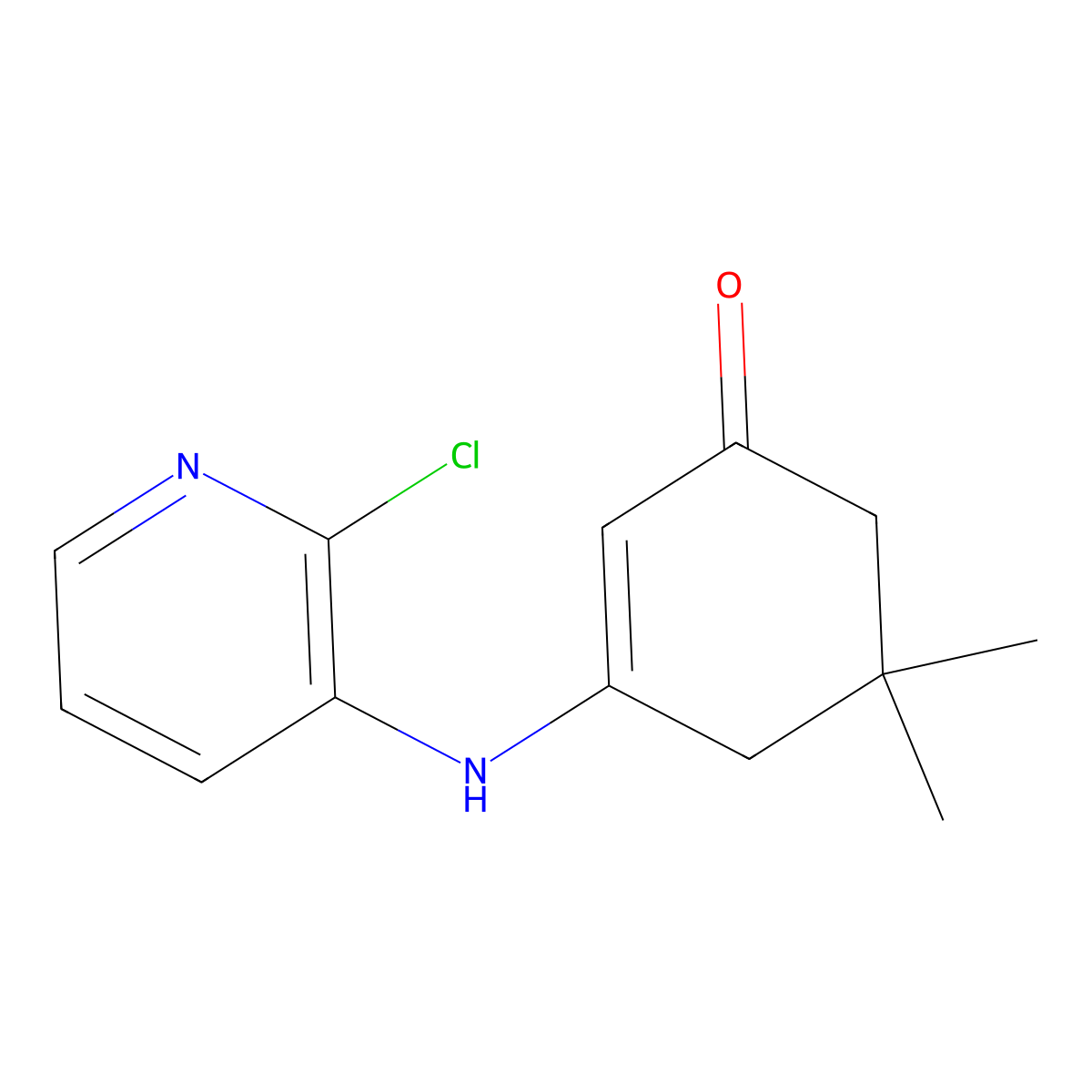 3-[(2-Chloropyridin-3-yl)amino]-5,5-dimethylcyclohex-2-en-1-one molecular structure, CAS 1217862-29-7