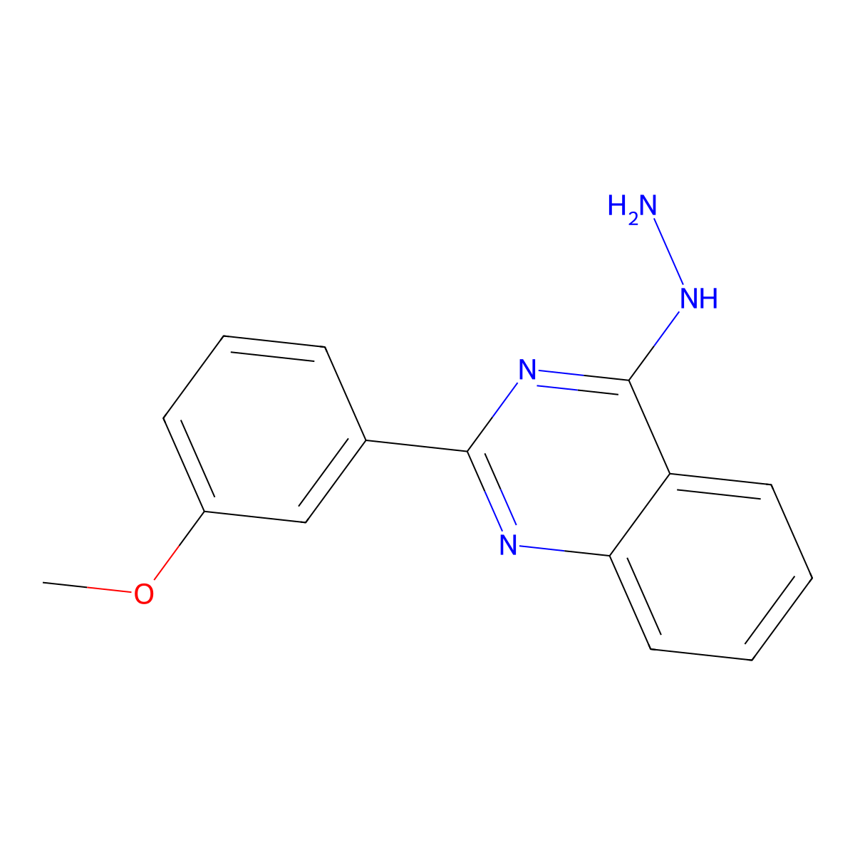 4-Hydrazino-2-(3-methoxyphenyl)quinazoline molecular structure, CAS 1217862-32-2