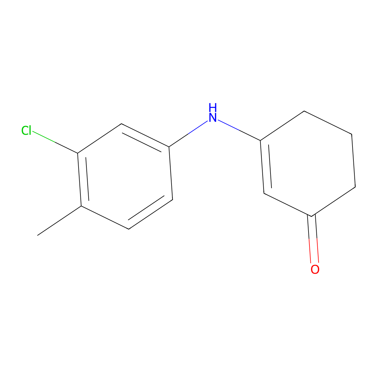 3-[(3-Chloro-4-methylphenyl)amino]cyclohex-2-en-1-one molecular structure, CAS 1217862-35-5