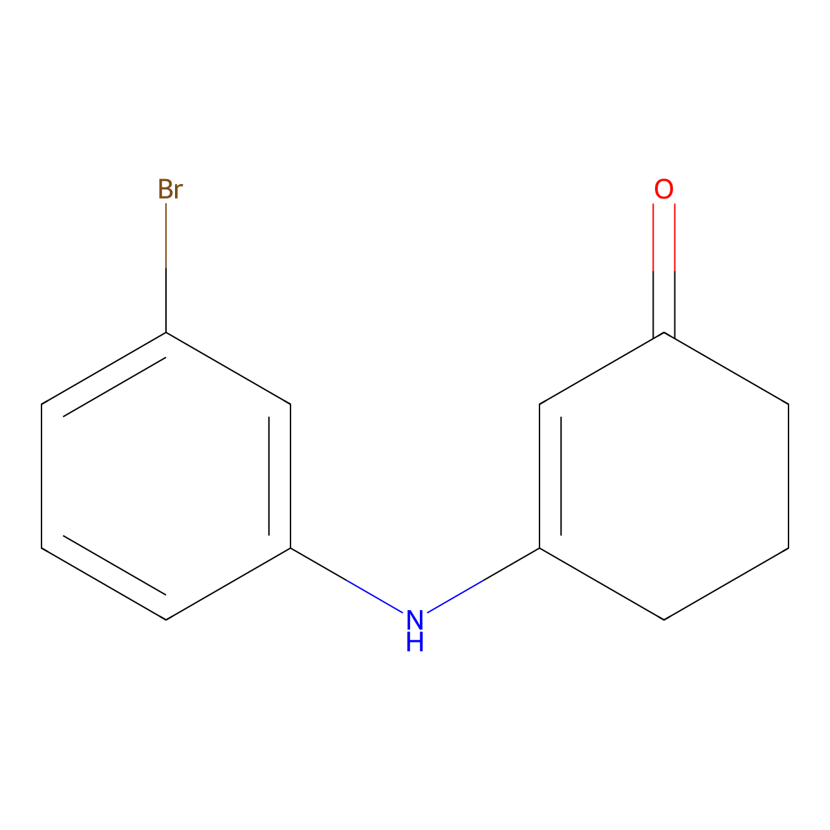 3-[(3-Bromophenyl)amino]cyclohex-2-en-1-one molecular structure, CAS 1217862-43-5