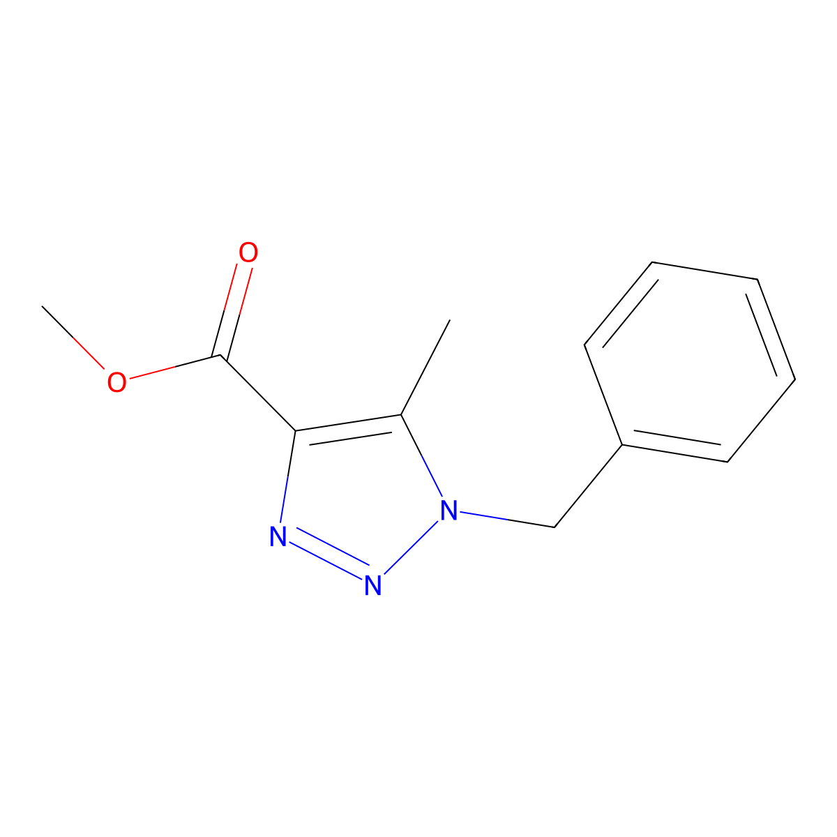 methyl 1-benzyl-5-methyl-1H-1,2,3-triazole-4-carboxylate molecular structure, CAS 1217862-48-0