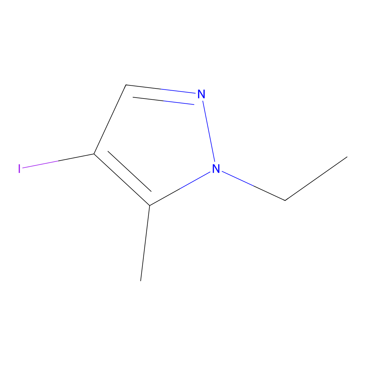1-ethyl-4-iodo-5-methyl-1H-pyrazole molecular structure, CAS 1217862-56-0