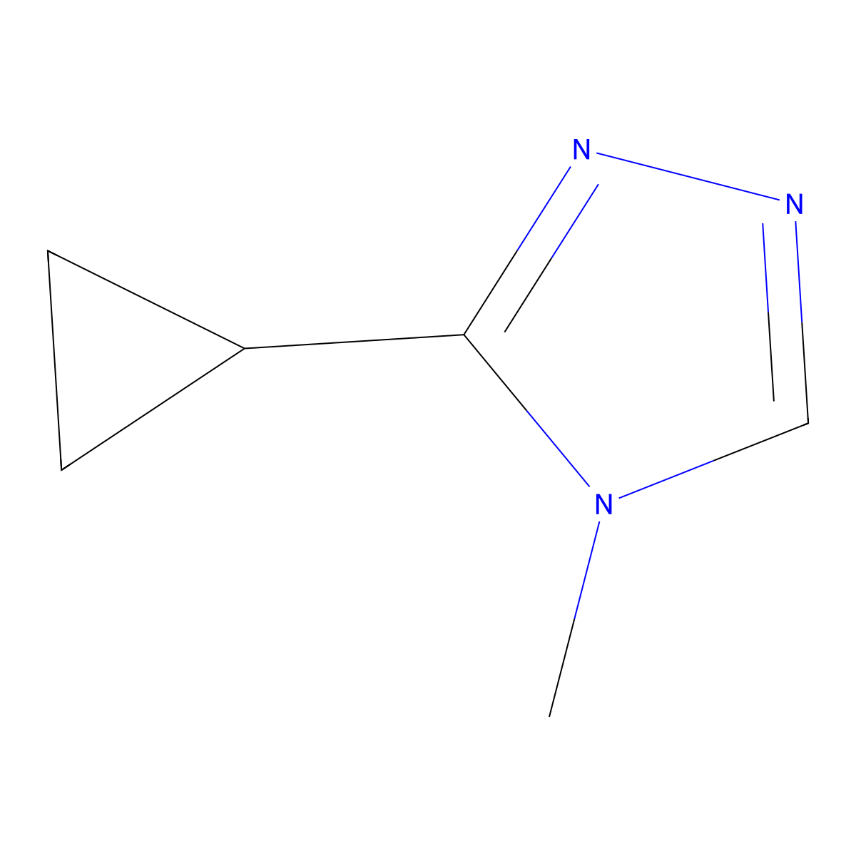 3-cyclopropyl-4-methyl-4H-1,2,4-triazole molecular structure, CAS 1217862-57-1