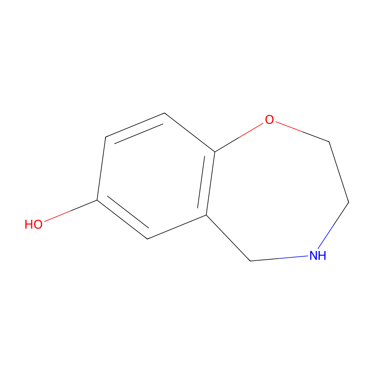 2,3,4,5-Tetrahydro-1,4-benzoxazepin-7-ol molecular structure, CAS 1217862-64-0