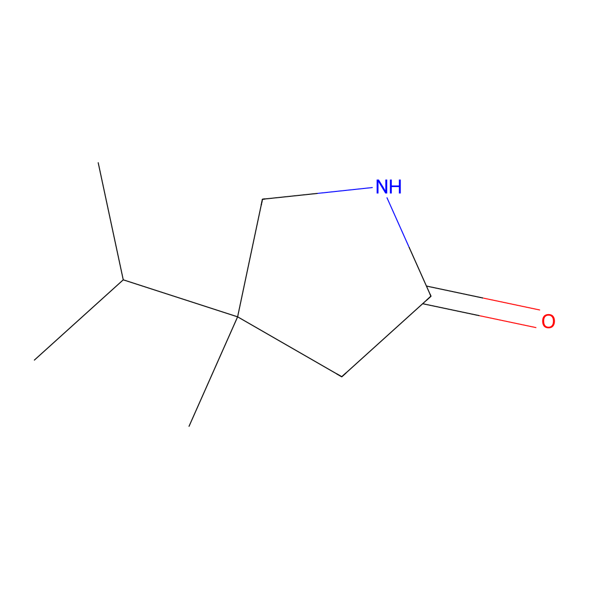 4-Isopropyl-4-methylpyrrolidin-2-one molecular structure, CAS 1217862-71-9
