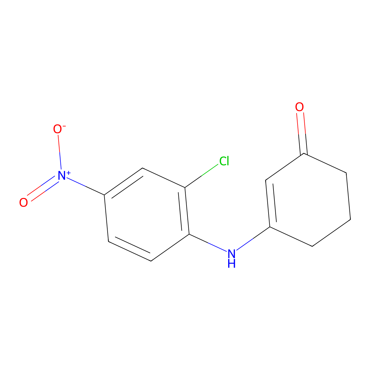 3-[(2-Chloro-4-nitrophenyl)amino]cyclohex-2-en-1-one molecular structure, CAS 1217862-84-4