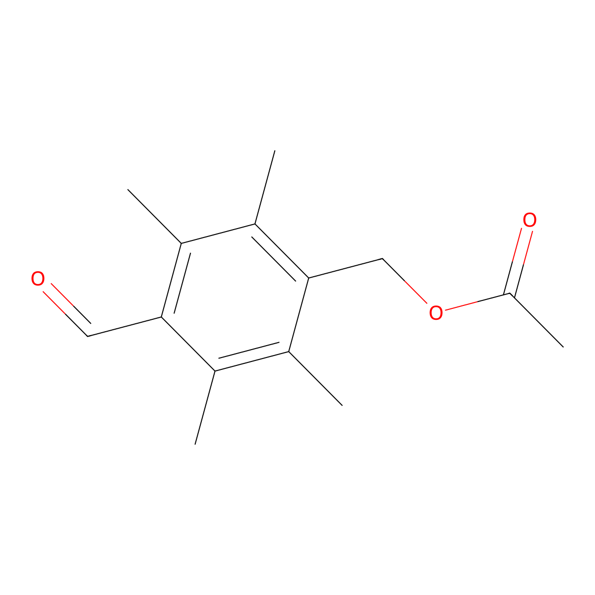 4-Formyl-2,3,5,6-tetramethylbenzyl acetate molecular structure, CAS 1217862-85-5
