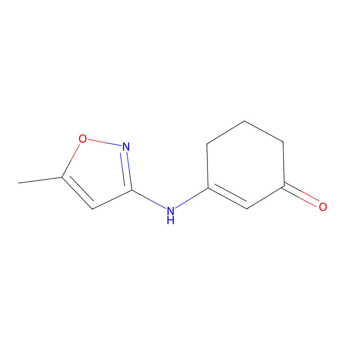 3-((5-Methylisoxazol-3-yl)amino)cyclohex-2-enone molecular structure, CAS 1217863-06-3