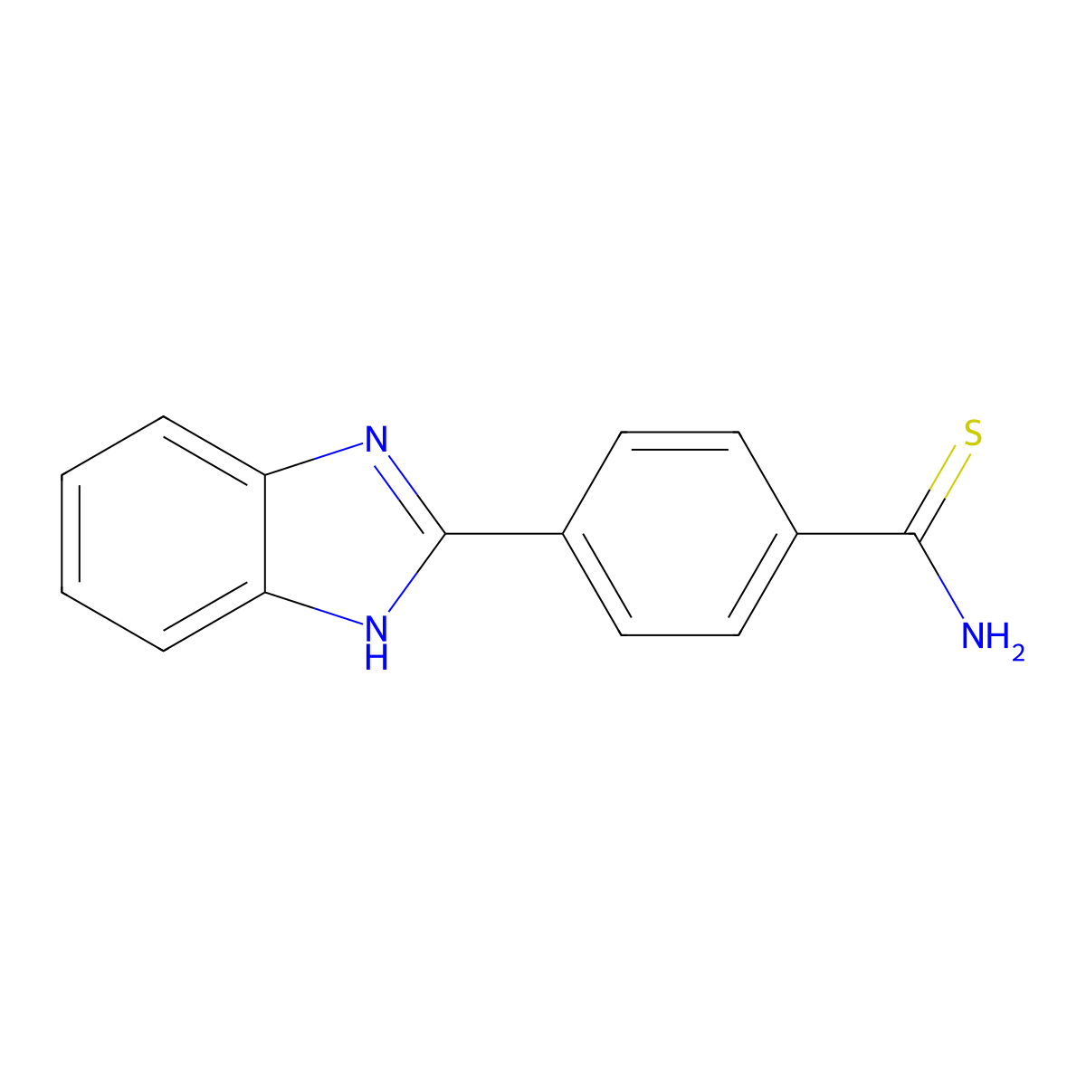 2-(4-Thiocarbamoylphenyl)benzimidazole molecular structure, CAS 1217863-21-2