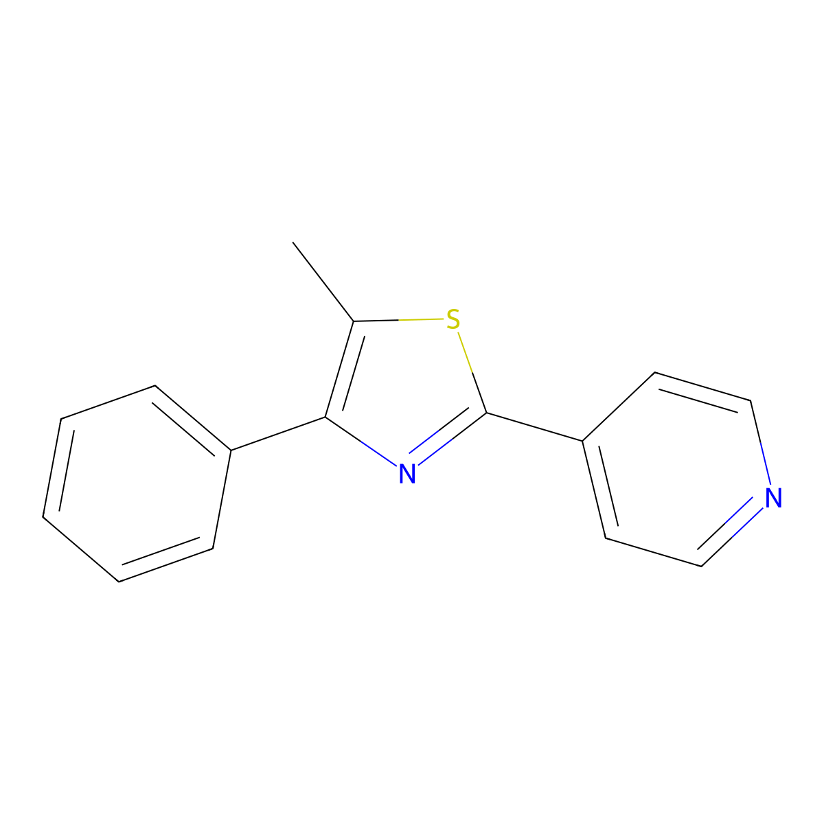 5-Methyl-4-phenyl-2-(4-pyridyl)thiazole molecular structure, CAS 1217863-43-8