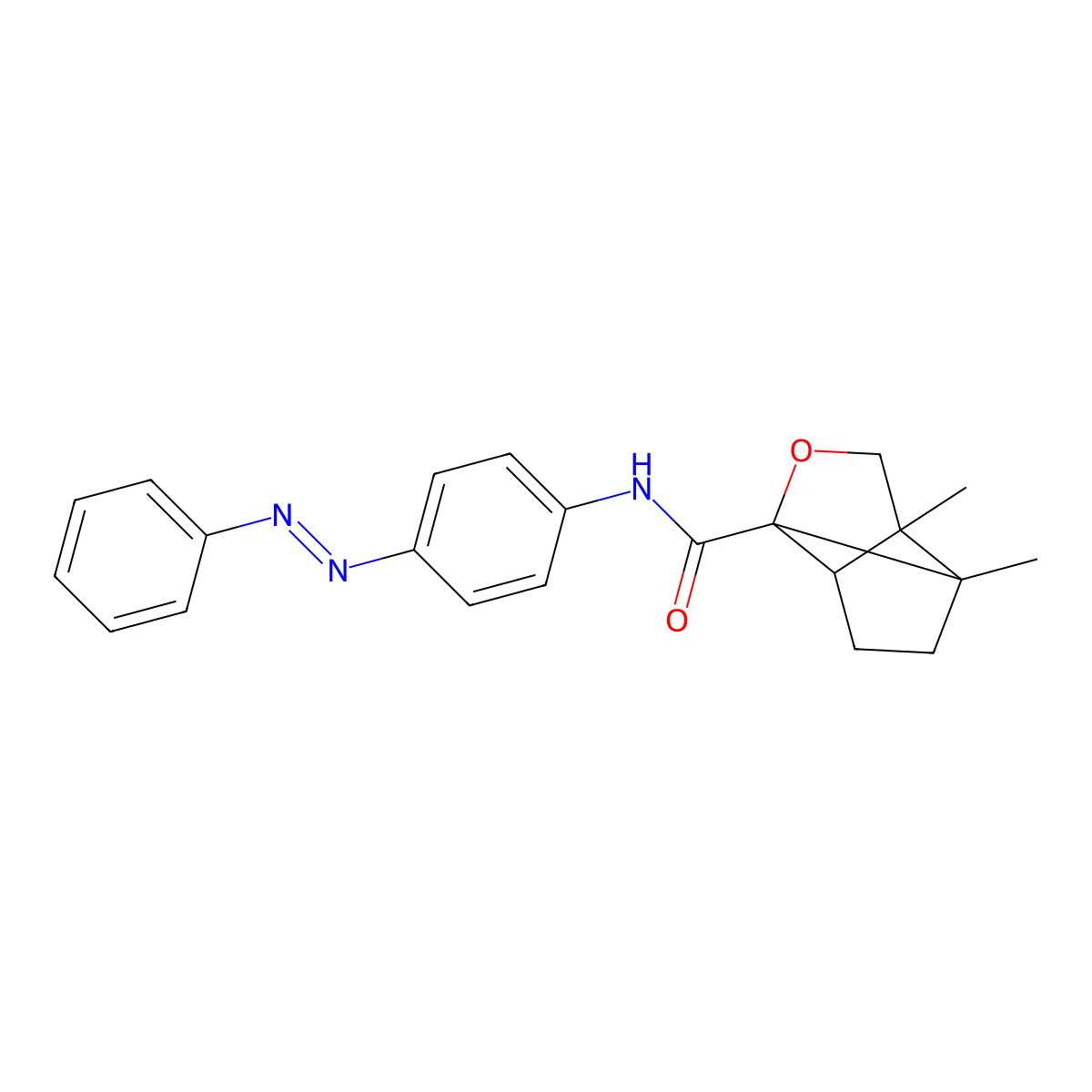 1,5-Dimethyl-N-{4-[phenyldiazenyl]phenyl}-3-oxatricyclo[3.3.0.02,6]octane-2-carboxamide molecular structure, CAS 1217882-99-9