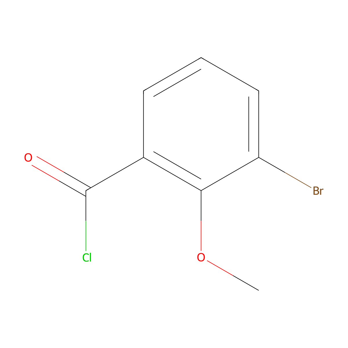 3-Bromo-2-methoxybenzoyl chloride molecular structure, CAS 121789-32-0