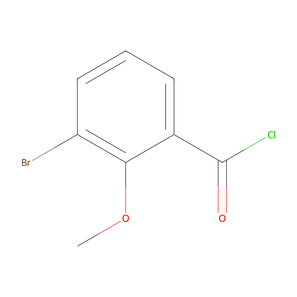 3-Bromo-2-methoxybenzoyl chloride molecular structure, CAS 121789-32-0