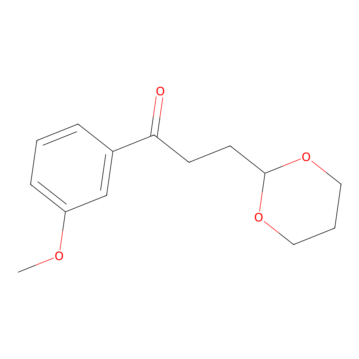 3-(1,3-Dioxan-2-yl)-1-(3-methoxyphenyl)propan-1-one molecular structure, CAS 121789-35-3