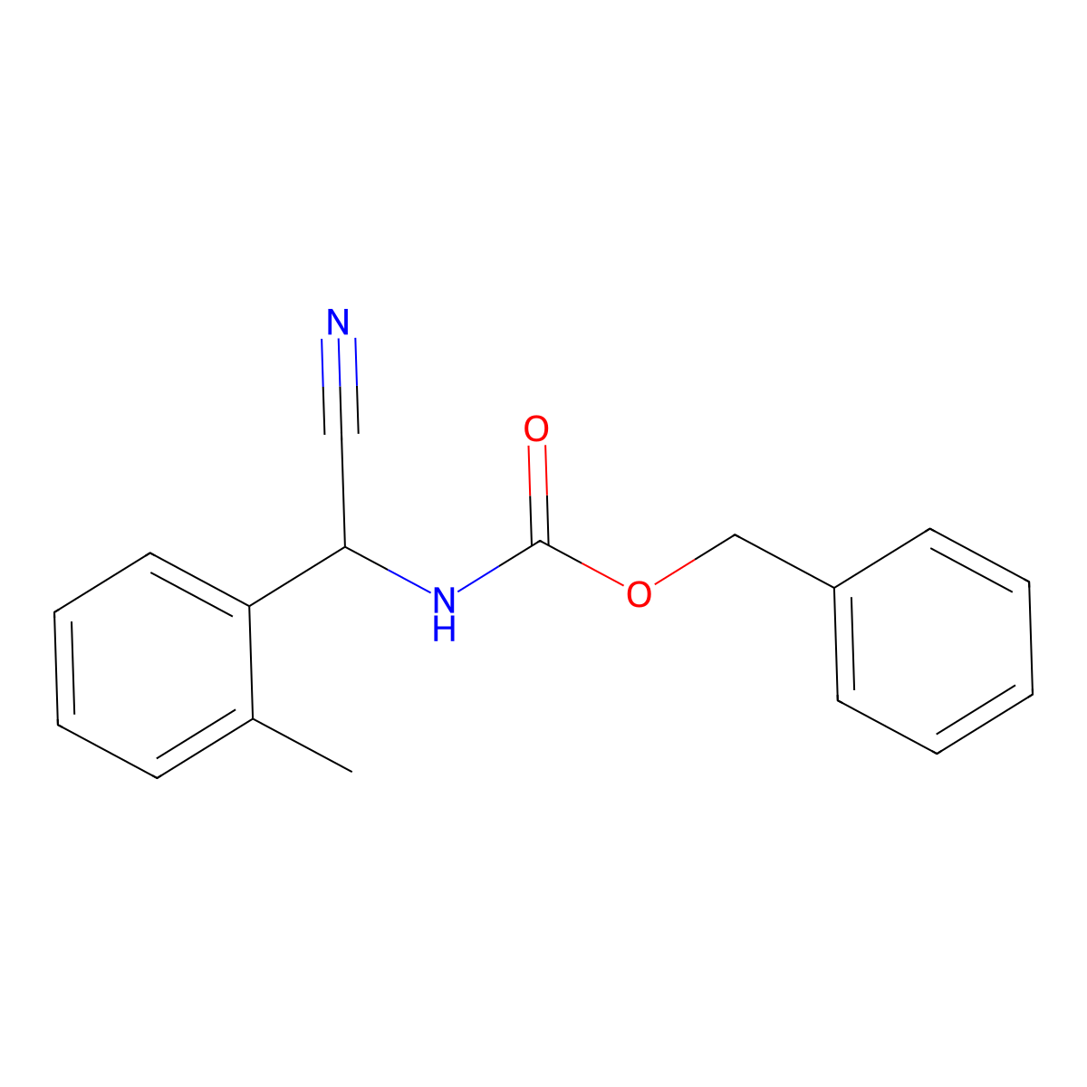 benzyl N-[cyano(2-methylphenyl)methyl]carbamate molecular structure, CAS 1217897-33-0