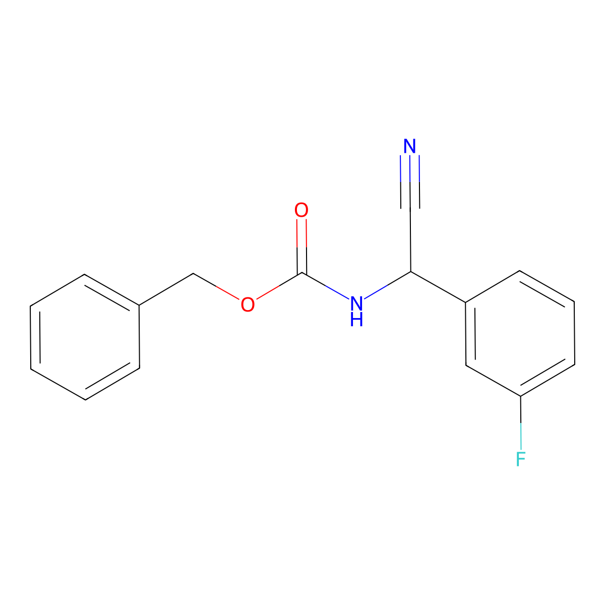 benzyl N-[cyano(3-fluorophenyl)methyl]carbamate molecular structure, CAS 1217897-37-4