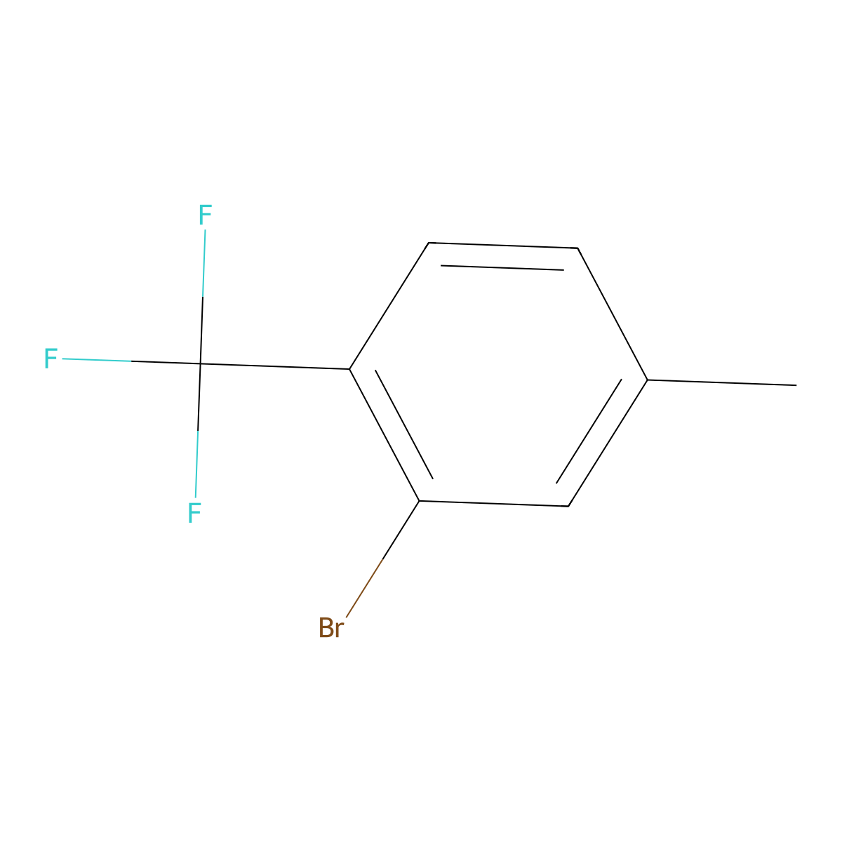 2-Bromo-4-methyl-1-(trifluoromethyl)benzene molecular structure, CAS 121793-12-2