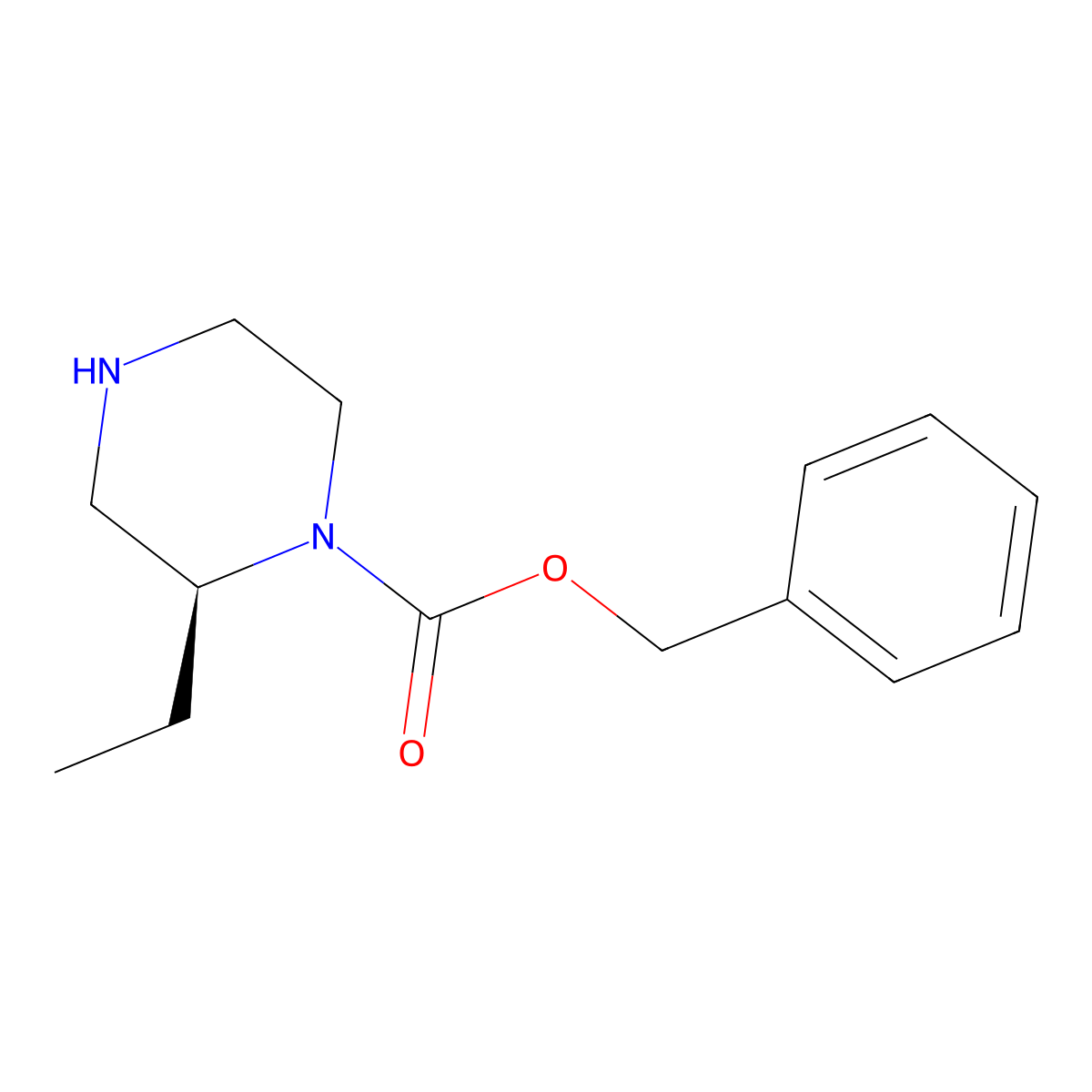 benzyl (2S)-2-ethylpiperazine-1-carboxylate molecular structure, CAS 1217975-39-7