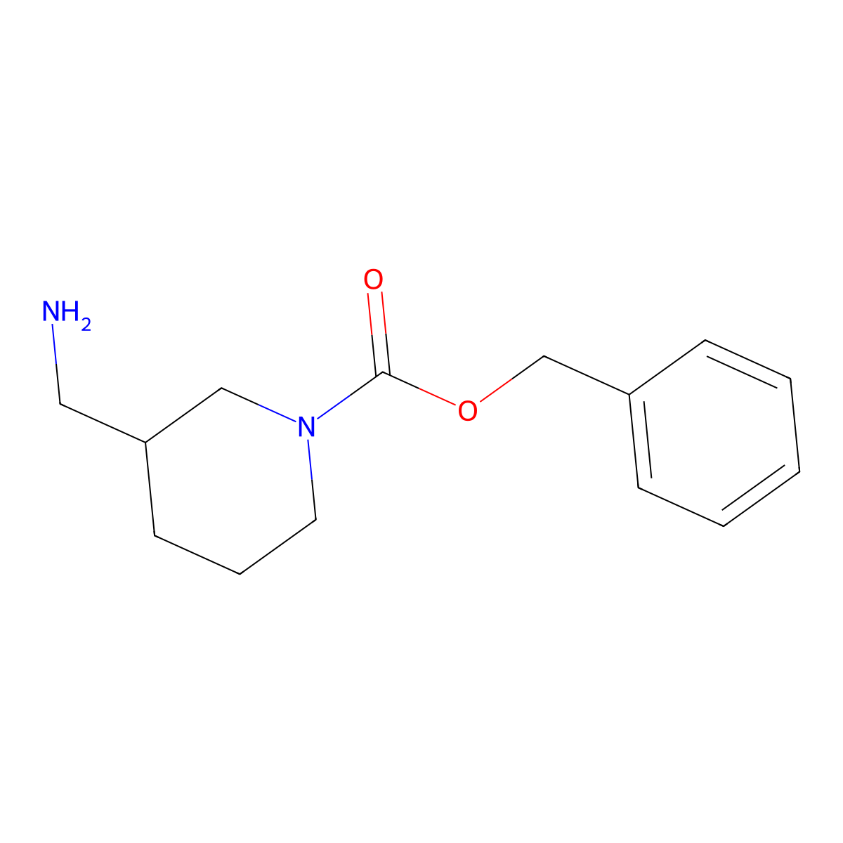 benzyl (3S)-3-(aminomethyl)piperidine-1-carboxylate molecular structure, CAS 1217977-05-3