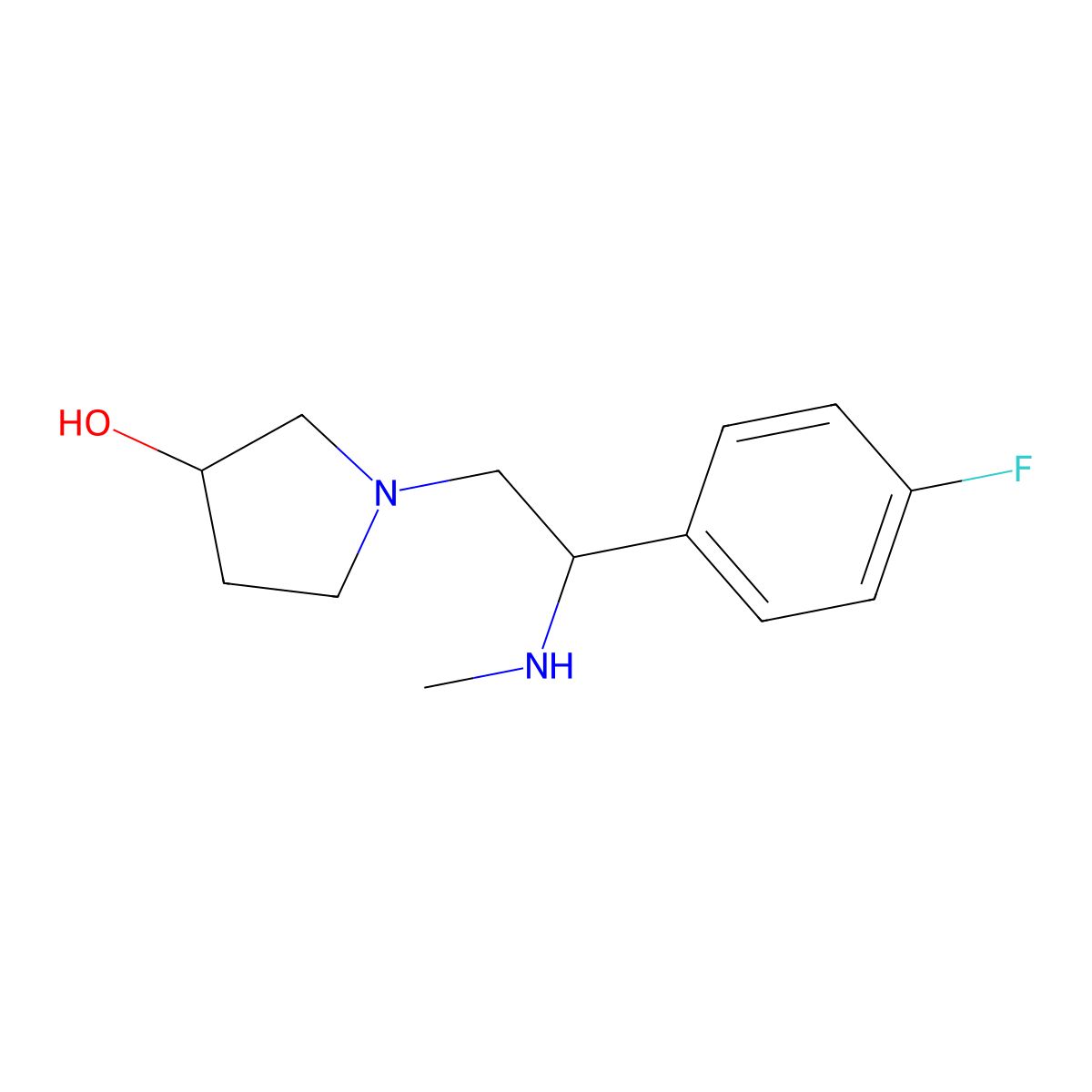 (S)-1-((S)-2-(4-Fluorophenyl)-2-(methylamino)ethyl)pyrrolidin-3-OL molecular structure, CAS 1217977-07-5