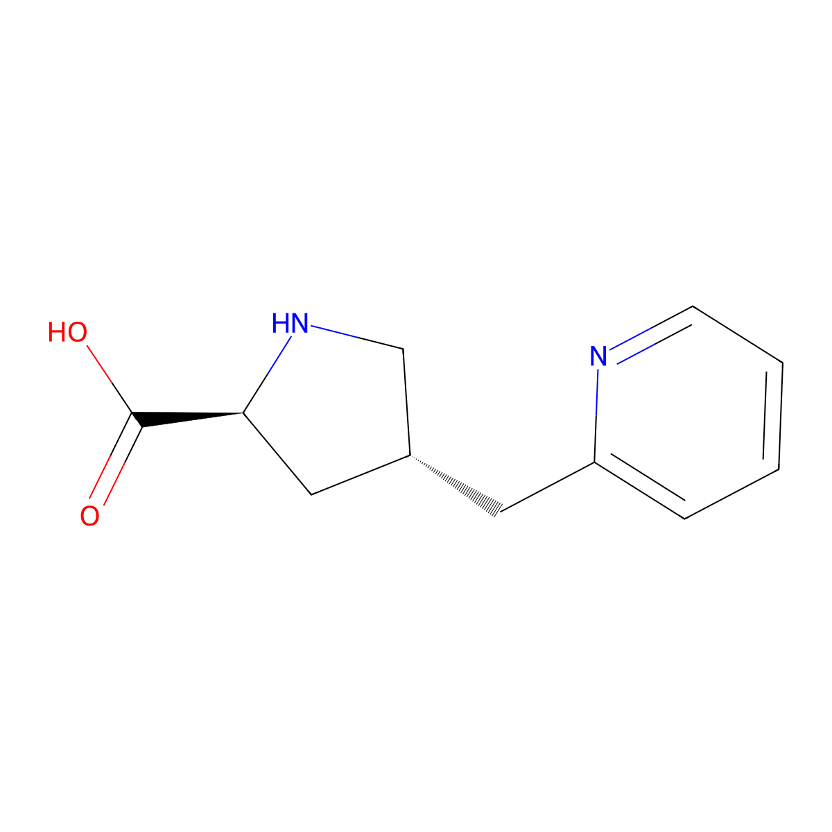 (2S,4S)-4-(pyridin-2-ylmethyl)pyrrolidine-2-carboxylic Acid molecular structure, CAS 1217978-19-2