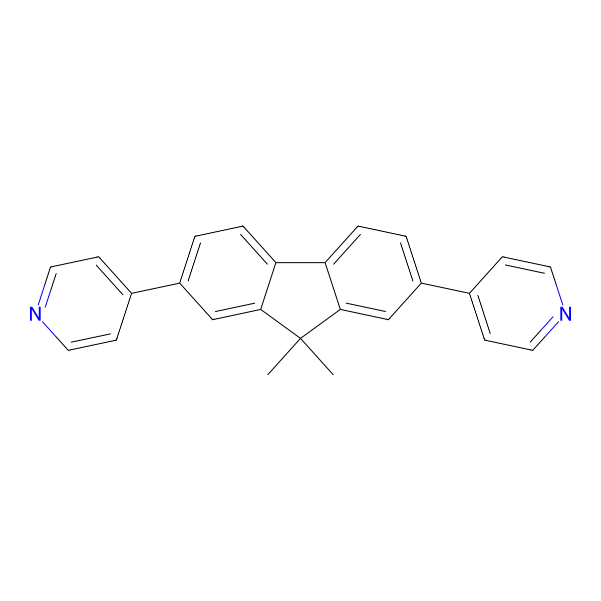 4,4'-(9,9-Dimethyl-9H-fluorene-2,7-diyl)dipyridine molecular structure, CAS 1217980-22-7