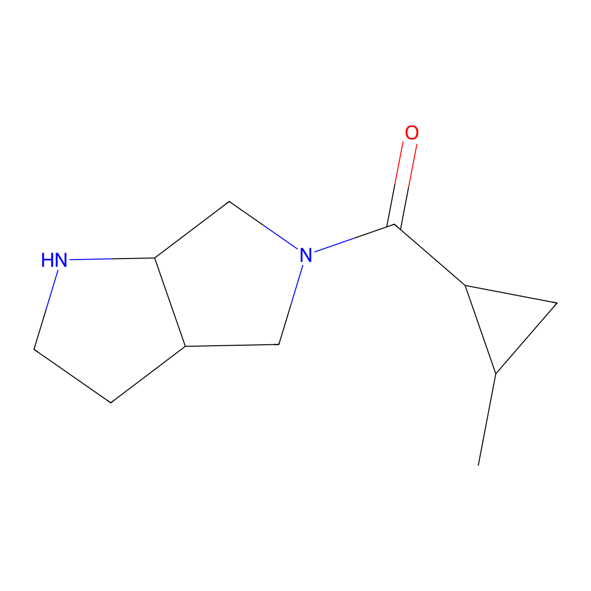 (cis-Hexahydropyrrolo[3,4-b]pyrrol-5(1H)-yl)(2-methylcyclopropyl)methanone molecular structure, CAS 1217982-65-4
