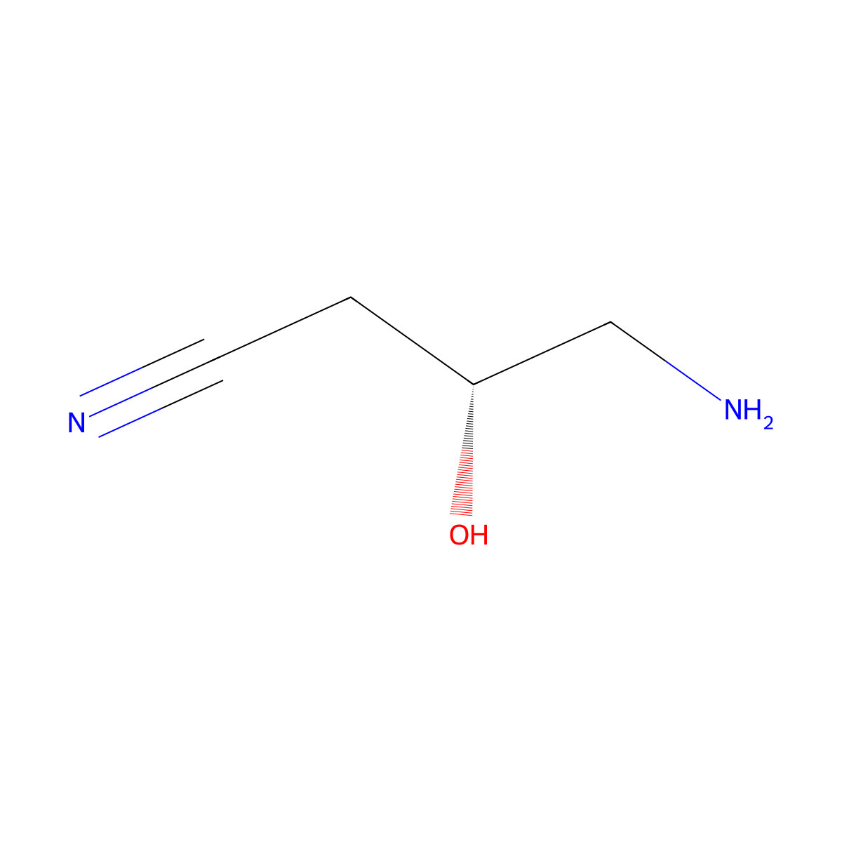 (3R)-4-amino-3-hydroxybutanenitrile molecular structure, CAS 121799-47-1