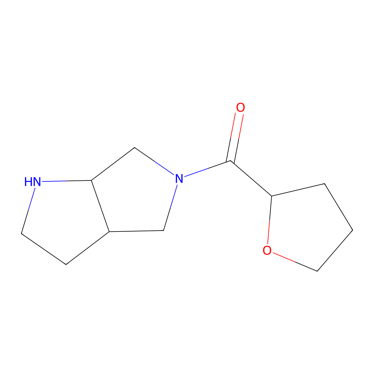 (cis-Hexahydropyrrolo[3,4-b]pyrrol-5(1H)-yl)(tetrahydrofuran-2-yl)methanone molecular structure, CAS 1217996-00-3
