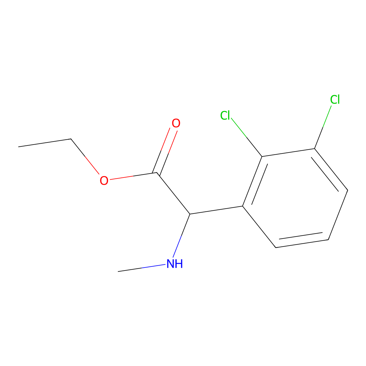 Ethyl 2-(2,3-dichlorophenyl)-2-(methylamino)acetate molecular structure, CAS 1217998-26-9