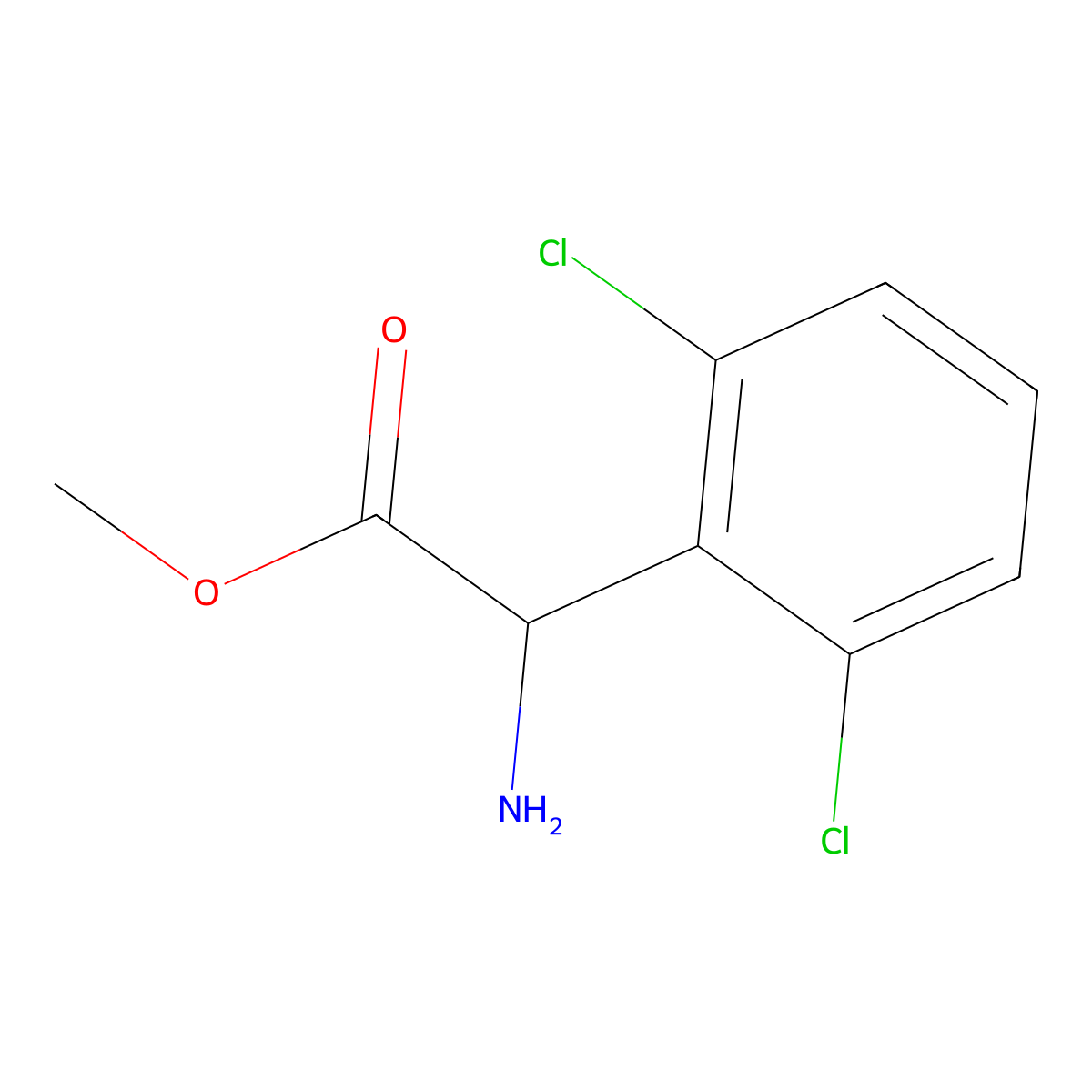 Methyl 2-amino-2-(2,6-dichlorophenyl)acetate molecular structure, CAS 1217999-35-3