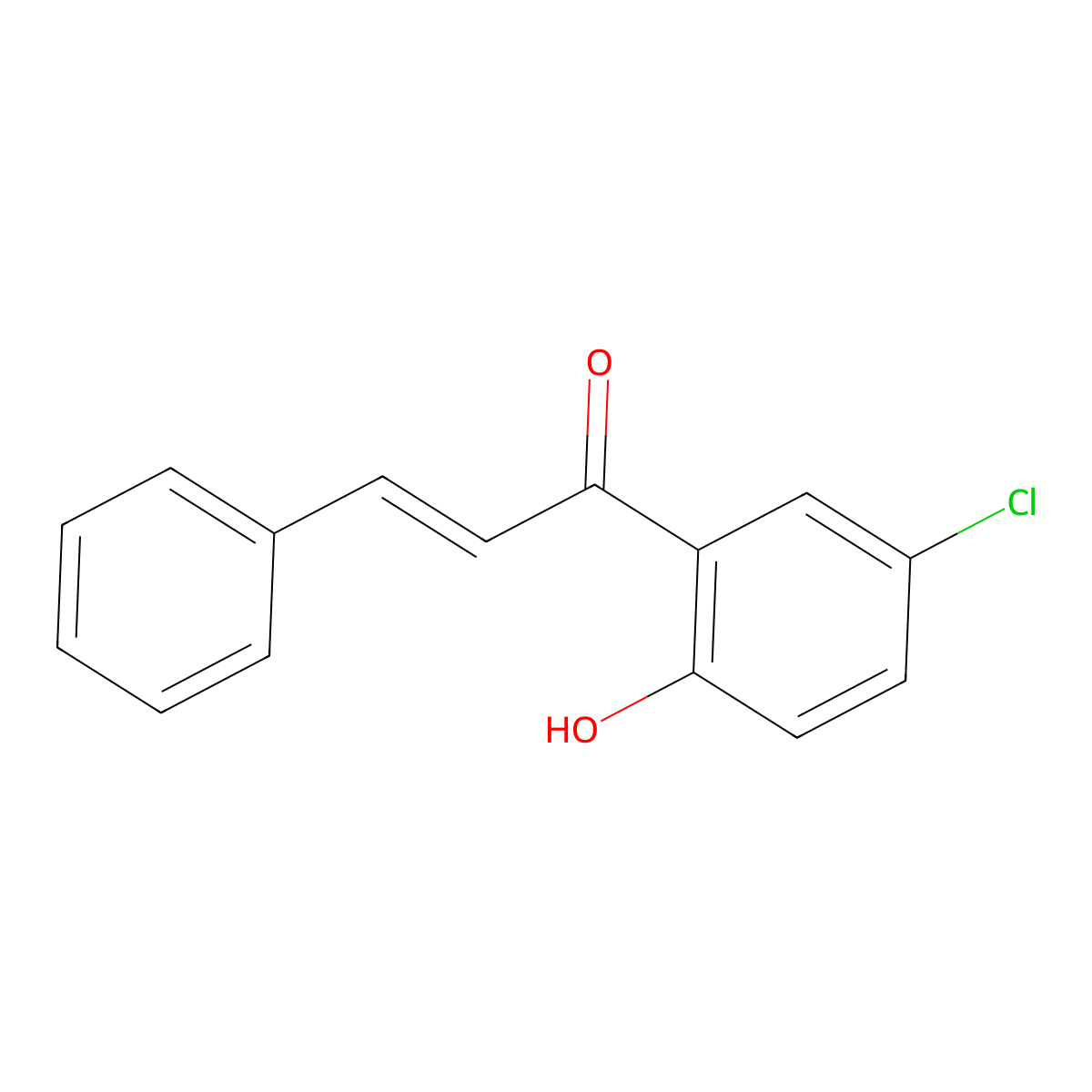 2-Propen-1-one, 1-(5-chloro-2-hydroxyphenyl)-3-phenyl- molecular structure, CAS 1218-24-2