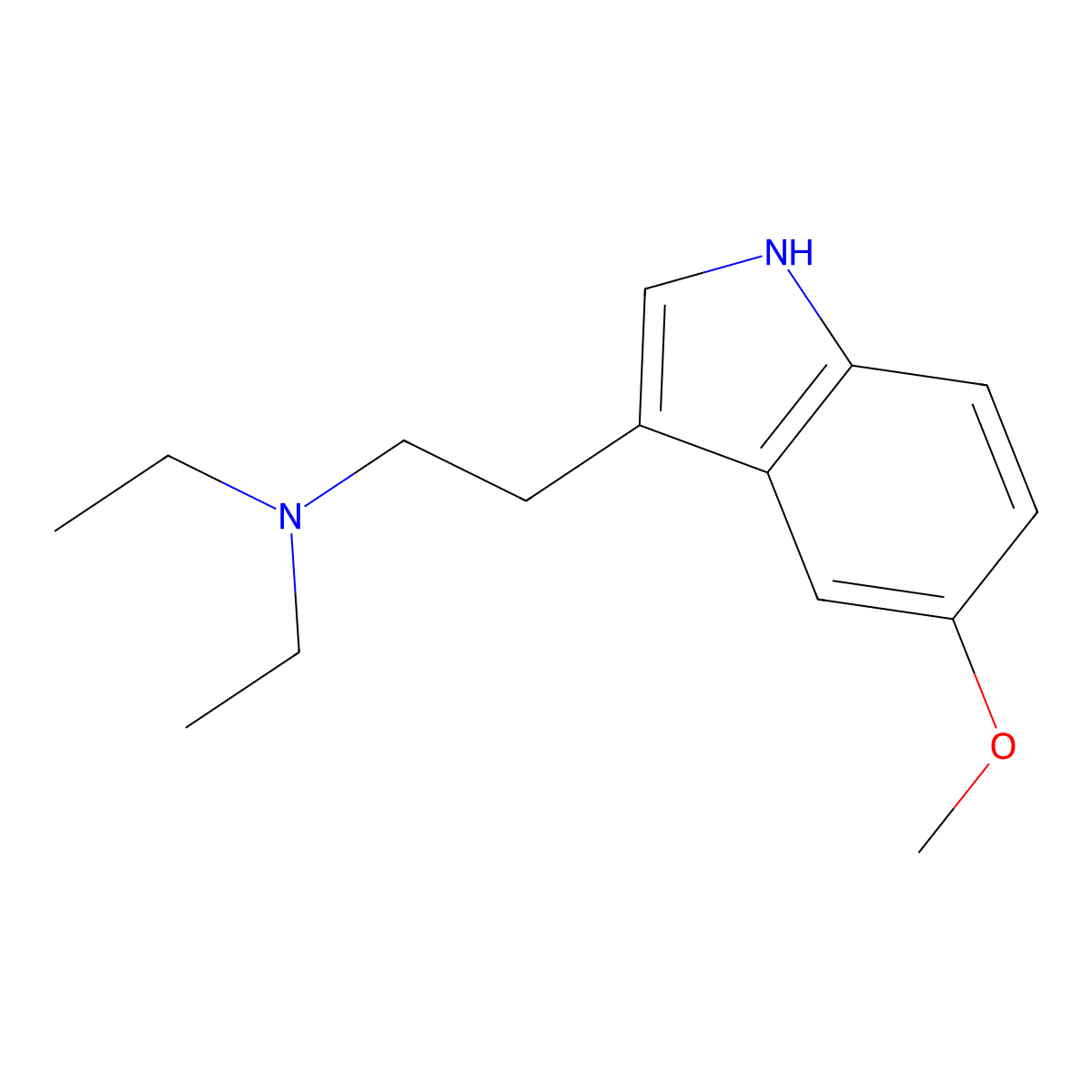 5-Methoxy-N,N-diethyltryptamine molecular structure, CAS 1218-40-2