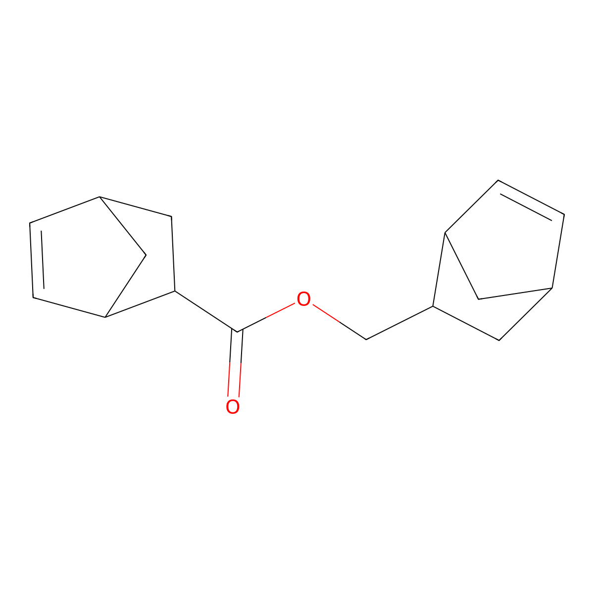 Bicyclo[2.2.1]hept-5-en-2-ylmethyl bicyclo[2.2.1]hept-5-ene-2-carboxylate molecular structure, CAS 1218-65-1