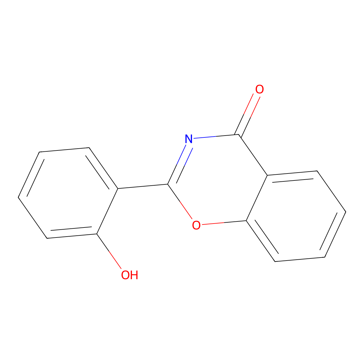 2-(2-Hydroxyphenyl)-4H-1,3-benzoxazin-4-one molecular structure, CAS 1218-69-5