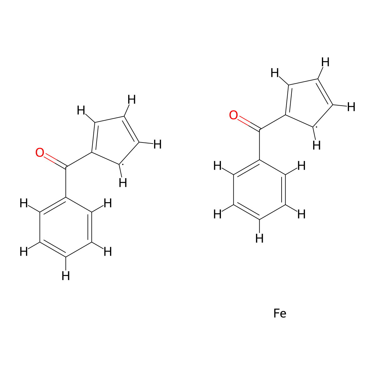 1,1'-Dibenzoylferrocene molecular structure, CAS 12180-80-2