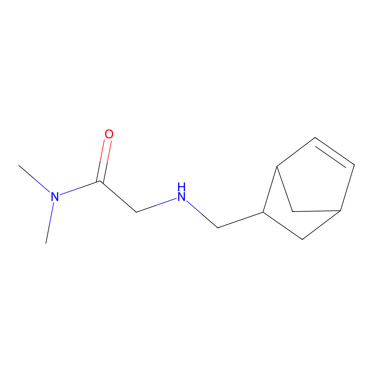 2-[({bicyclo[2.2.1]hept-5-en-2-yl}methyl)amino]-N,N-dimethylacetamide molecular structure, CAS 1218014-23-3