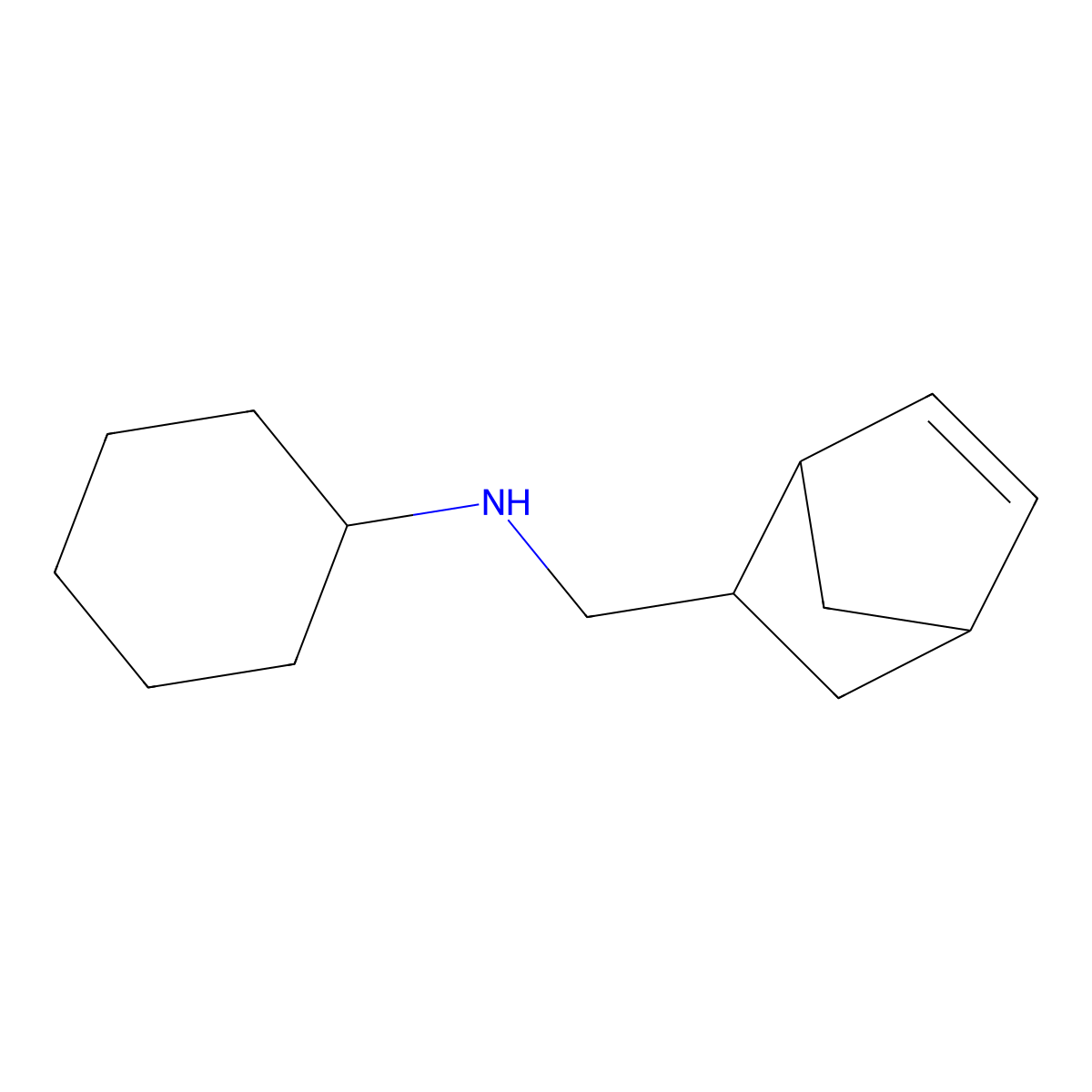 N-({bicyclo[2.2.1]hept-5-en-2-yl}methyl)cyclohexanamine molecular structure, CAS 1218026-05-1
