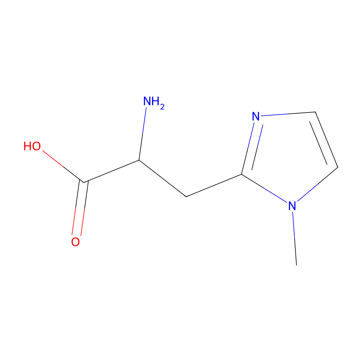 2-amino-3-(1-methyl-1H-imidazol-2-yl)propanoic acid molecular structure, CAS 1218026-97-1