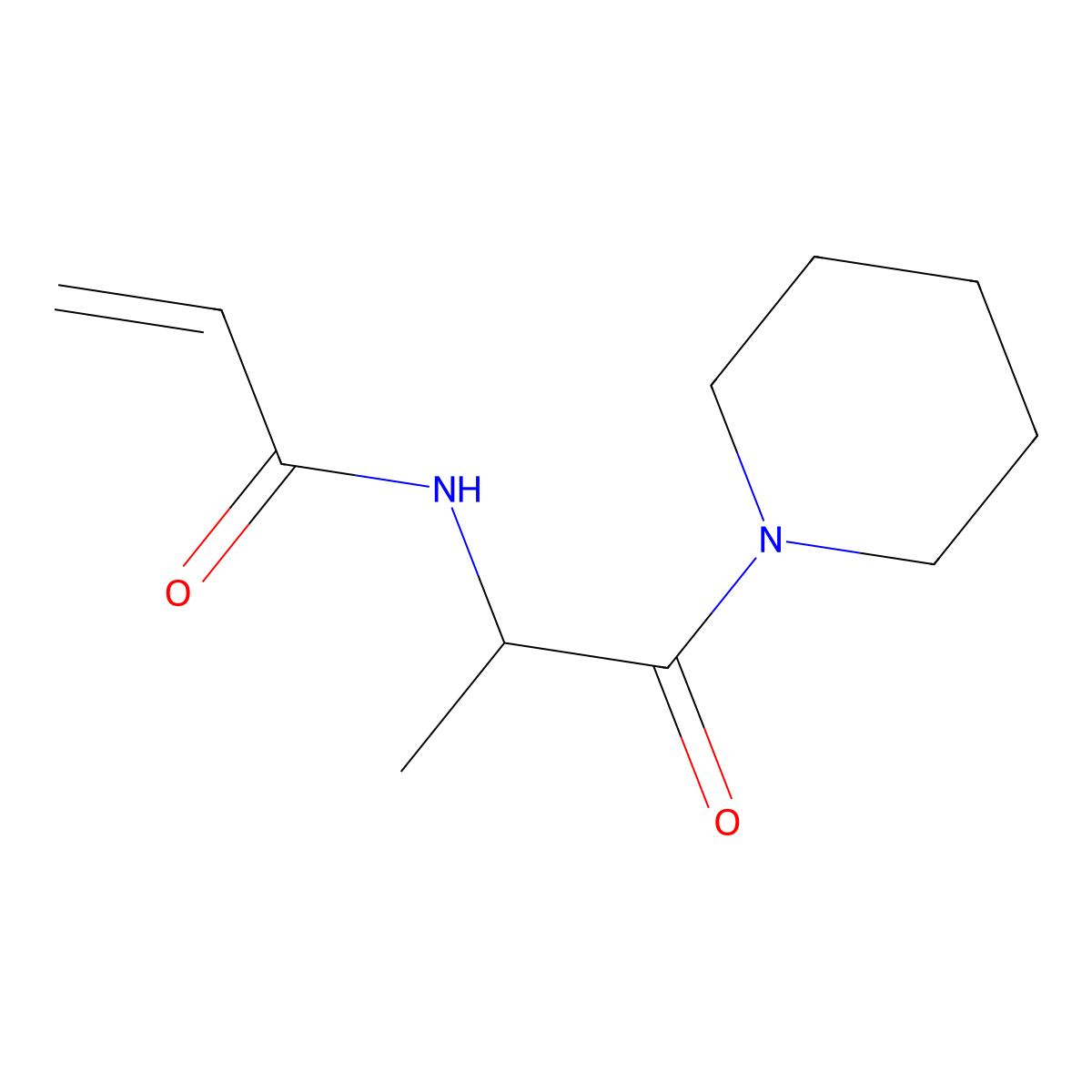 N-[1-oxo-1-(piperidin-1-yl)propan-2-yl]prop-2-enamide molecular structure, CAS 1218035-00-7