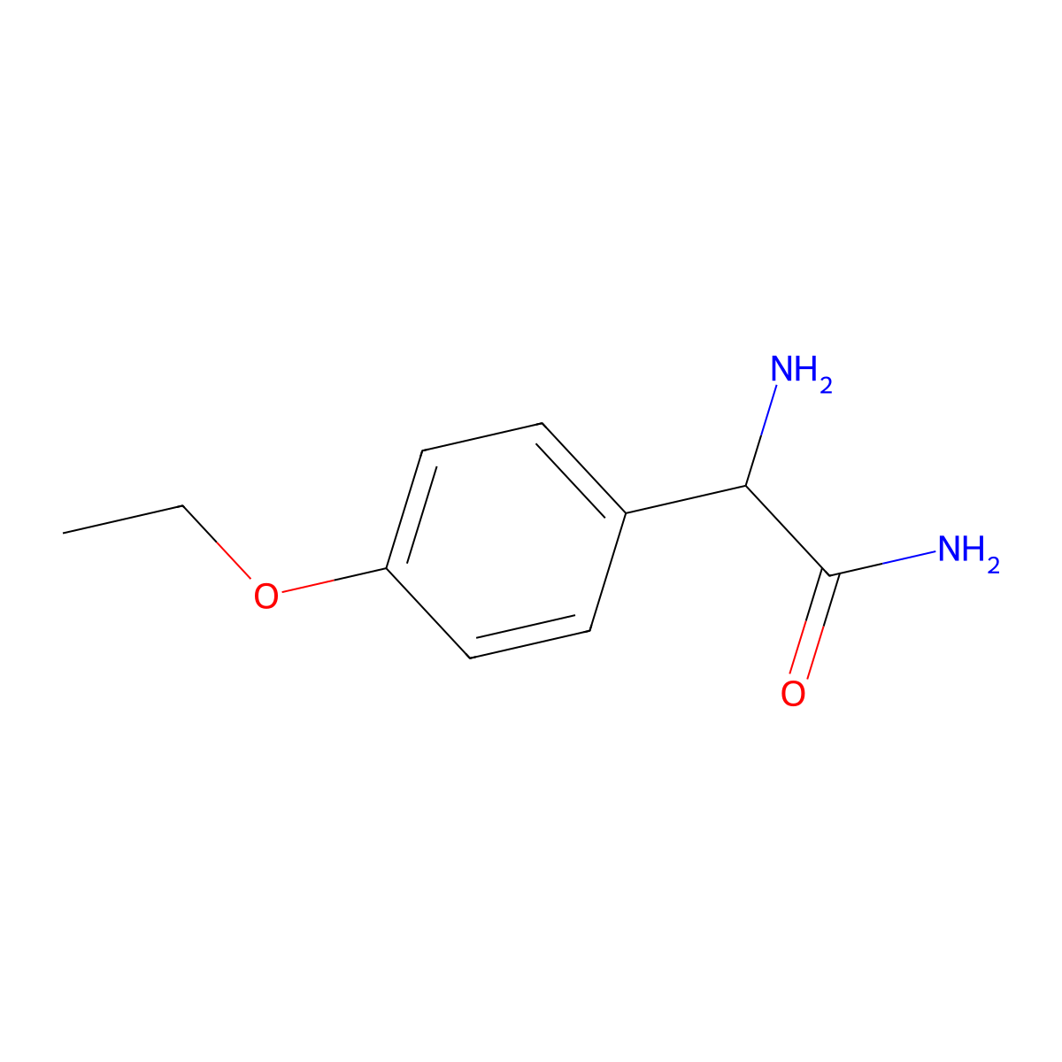 2-Amino-2-(4-ethoxyphenyl)acetamide molecular structure, CAS 1218037-32-1