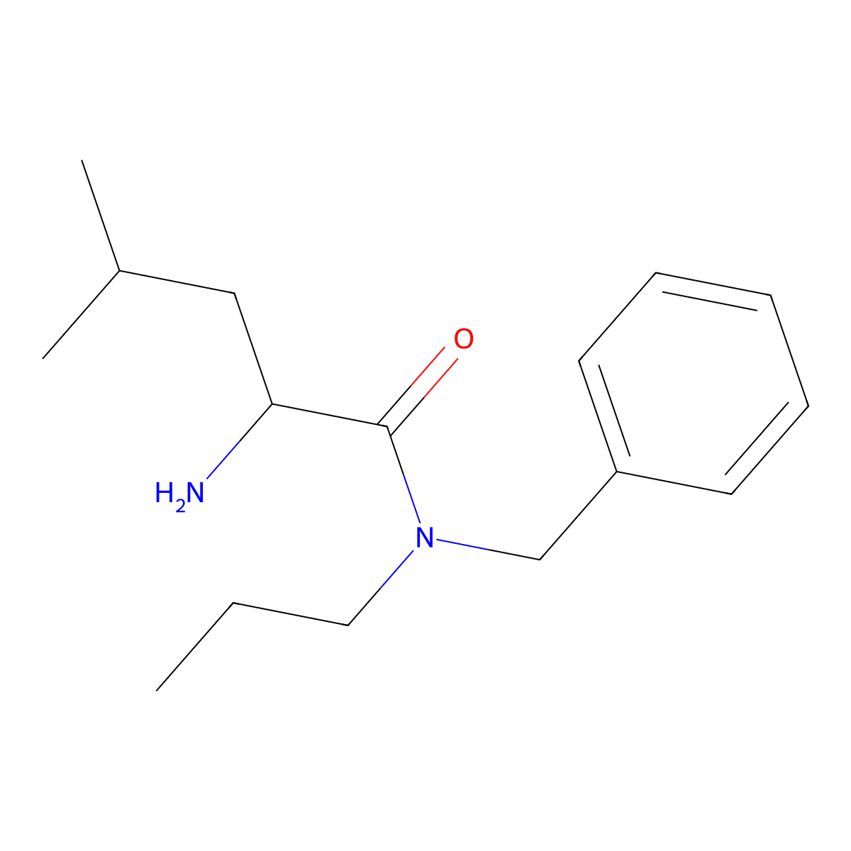 2-amino-N-benzyl-4-methyl-N-propylpentanamide molecular structure, CAS 1218040-52-8
