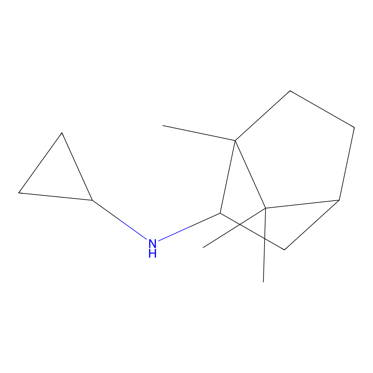 N-cyclopropyl-1,7,7-trimethylbicyclo[2.2.1]heptan-2-amine molecular structure, CAS 1218044-68-8
